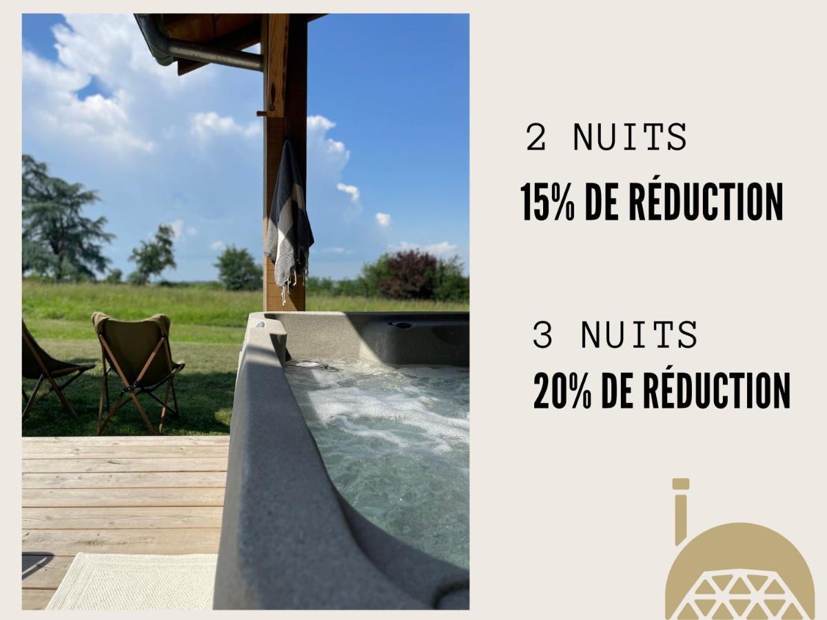 Dome Insolite Cedre Jacuzzi Et Petits Dejeuners Inclus Lagraulet-du-Gers Екстериор снимка